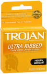 Trojan Stimulations Ultra Ribbed Latex Condoms - 3 ct