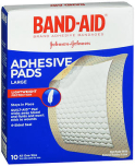 Band-Aid Adhesive Pads All One Size - 2 7/8", 10 ct