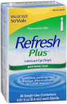 REFRESH Plus Lubricant Eye Drops Single-Use Containers 50 EA