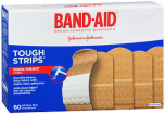 BAND-AID Tough Strips Adhesive Bandages All One Size 60 EA