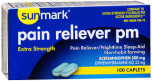 Sunmark Pain Reliever PM Caplets