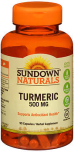 Sundown Naturals Turmeric 500 mg Herbal Supplements Capsules
